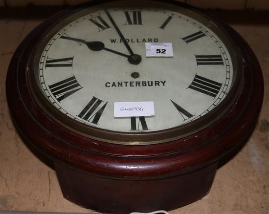 Circular mahogany wall clock(-)